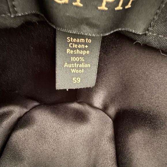 GIGI PIP TEDDY Cattleman Cowboy Black Wool Hat - Picture 5 of 5